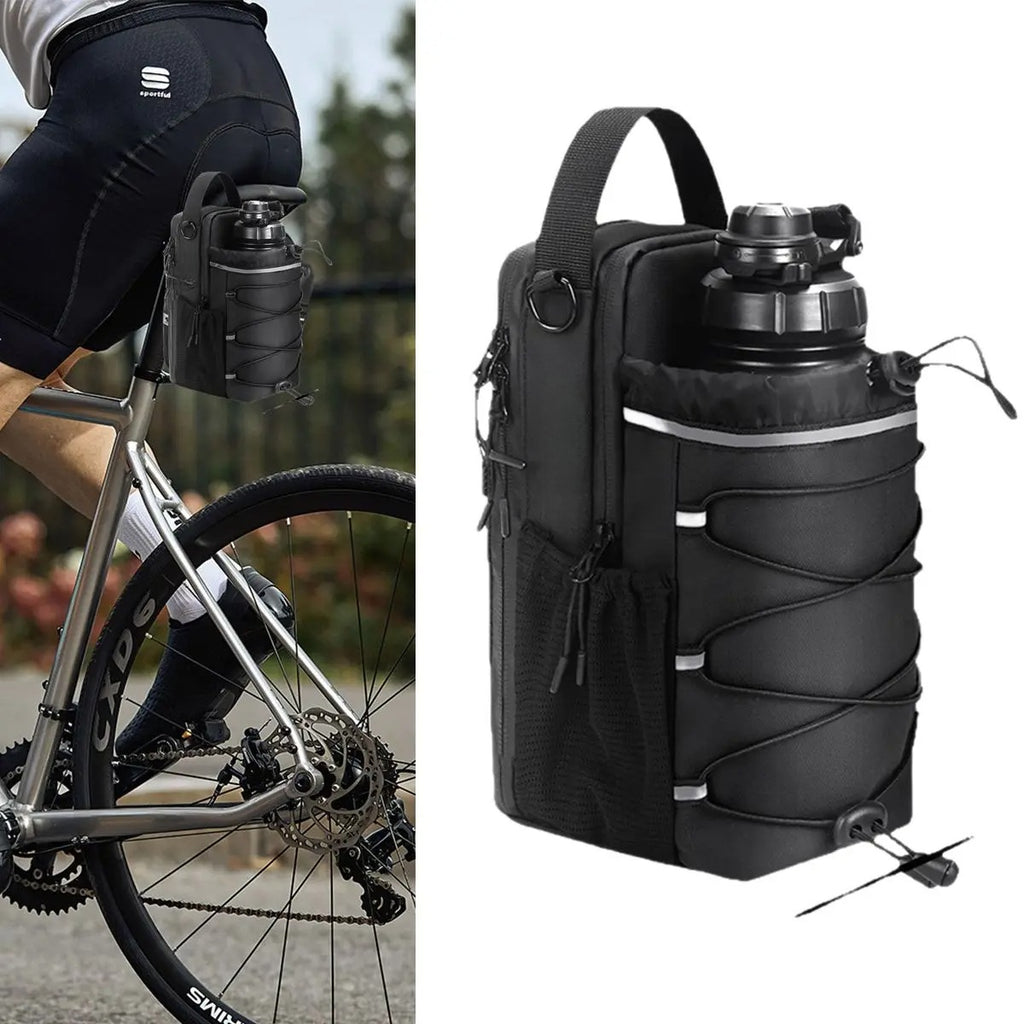 Sacoche de sport magnétique noire avec cordon élastique à l’avant